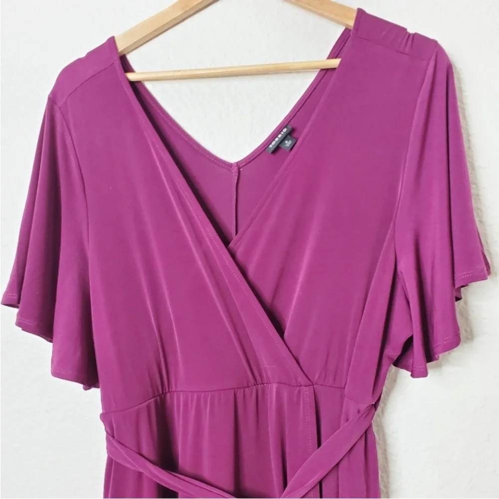 Torrid Berry Jersey Knit Faux Wrap Dress NWOT - Picture 2 of 8